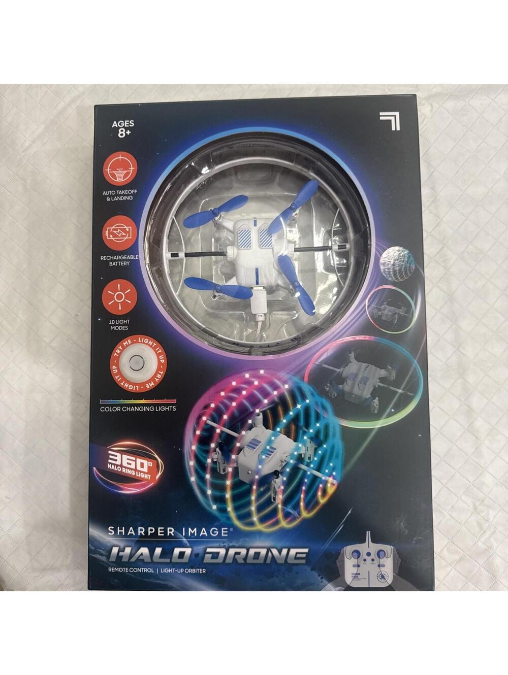 Sharper Image Halo Drone Remote Control Light Up Orbiter